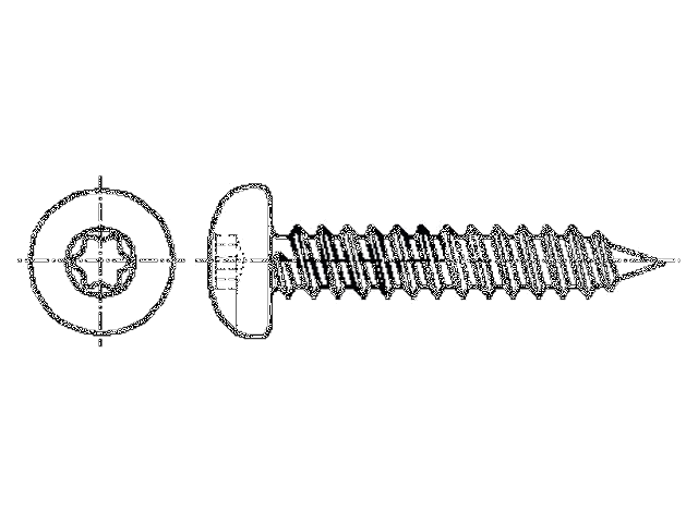 Schroef; voor metaal; 3,5x6,5; Kop: cilinder; Torx®; TX15; zink Schroef; voor metaal; 3,5x6,5; Kop: cilinder; Torx®; TX15; zink